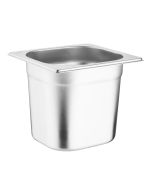 Vogue Stainless Steel Gastronorm Tray Set with Lids 1/6 (6 pack)