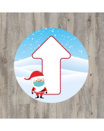 Christmas Themed One Way Arrow floor graphic - 400mm
