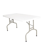 Bolero PE Rectangular Folding Table White 5ft (Single) U544
