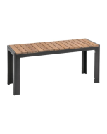 Bolero Rectangular Steel and Acacia Benches 1000mm (2 Pack) DS154