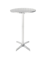 Bolero Round Flip Top Poseur Table Stainless Steel 600mm GR396