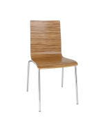Bolero Square Back Side Chair Zebrano (4 Pack) GR344
