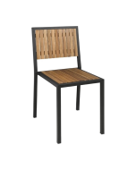 Bolero Steel & Acacia Side Chairs (4 Pack) DS150