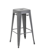 Bolero Bistro Steel High Stool Gun Metal (4 Pack) DM934