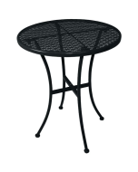 Bolero Black Steel Patterned Round Bistro Table Black 600mm GG705