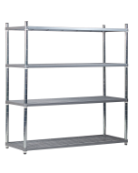 4 Tier Nylon Coated Quartermaster Shelving - 1700mm High, 500mm Deep & Different Widths Available