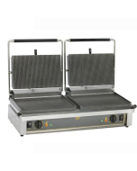 Roller Grill DOUBLE PANINI R Large Double -  Ribbed Top and Base Plates Contact Grill