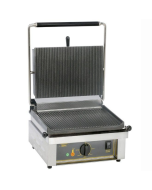 Roller Grill PANINI R Large Single - Ribbed Top & Base Plates Contact Grill
