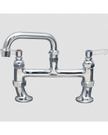 AquaJet AJ-B-306L Twin Mixer Tap with Lever control and 150mm Swivel Spout
