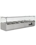 Blizzard TOP1200-14CR 1.2m Glass Canopy 1/4 Gastronorm Prep Top 