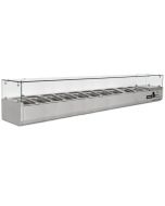 Blizzard TOP2000-14CR 2m Glass Canopy 1/4 Gastronorm Prep Top 