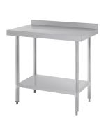 Vogue Stainless Steel Prep Table with Upstand 900mm