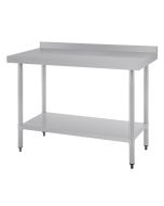 Vogue Stainless Steel Prep Table with Upstand 1200mm