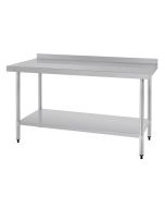 Vogue Stainless Steel Prep Table with Upstand 1500mm