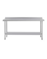 Vogue Stainless Steel Prep Table with Upstand 1800mm