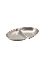 GenWare Stainless Steel Two Division Oval Vegetable Dish 35cm/ 14"