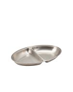 GenWare Stainless Steel Two Division Oval Vegetable Dish 30cm/ 12"