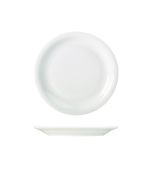 Genware Porcelain Narrow Rim Plate 24cm/ 9.25"