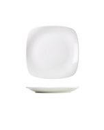 Genware Porcelain Rounded Square Plate 21cm/ 8.25"
