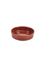 Genware Porcelain Terracotta Round Dish 13cm/ 5"