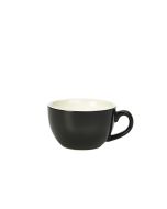 Genware Porcelain Black Bowl Shaped Cup 25cl/ 8.75oz