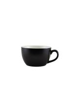 Genware Porcelain Matt Black Bowl Shaped Cup 25cl/ 8.75oz