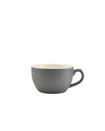 Genware Porcelain Matt Grey Bowl Shaped Cup 25cl/ 8.75oz
