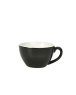 Genware Porcelain Black Bowl Shaped Cup 34cl/ 12oz