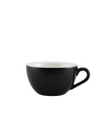 Genware Porcelain Matt Black Bowl Shaped Cup 34cl/ 12oz