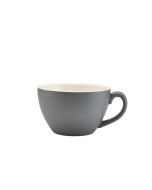 Genware Porcelain Matt Grey Bowl Shaped Cup 34cl/ 12oz
