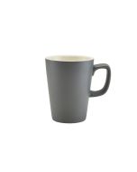Genware Porcelain Matt Grey Latte Mug 34cl/ 12oz