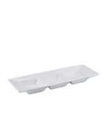 GenWare Porcelain Triple Dish 25.4 x 9cm/ 10 x 3.5"