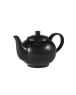 Genware Porcelain Black Teapot 45cl/ 15.75oz