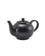 GenWare Porcelain Matt Black Teapot 45cl/ 15.75oz