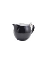 GenWare Porcelain Black Teapot with St/ St Lid & Infuser 50cl/ 17.6oz