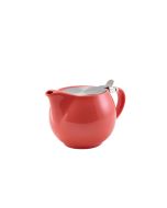 GenWare Porcelain Coral Teapot with St/ St Lid & Infuser 50cl/ 17.6oz