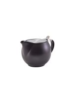GenWare Porcelain Matt Black Teapot with St/St Lid & Infuser 50cl/ 17.6oz