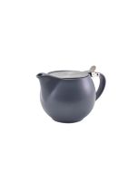GenWare Porcelain Matt Grey Teapot with St/St Lid & Infuser 50cl/ 17.6oz
