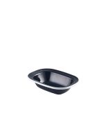 Enamel Pie Dish Black with White Rim 16cm