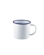 Enamel Mug White with Blue Rim 36cl/ 12.5oz