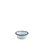 Enamel Ramekin White with Grey Rim 8cm Dia 90ml/ 3.2oz