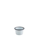 Enamel Ramekin White with Grey Rim 7cm Dia 90ml/ 3.2oz