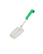 Genware Plastic Handle Slotted Turner Green