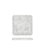 White Marble Agra Melamine Tray 23 x 23cm