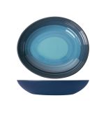 Azure Blue Atlantis Melamine Oval Bowl 38 x 32.5 x 7cm