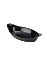GenWare Stoneware Black Oval Eared Dish 22cm/ 8.5"