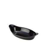 GenWare Stoneware Black Oval Eared Dish 16.5cm/ 6.5"
