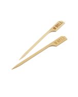Bamboo Steak Markers 9cm/ 3.5" Medium Well (100pcs)