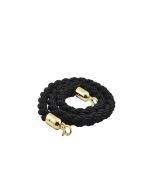 Barrier Rope Black- Brass Plated Ends