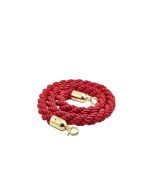 Barrier Rope Red- Brass Plated Ends